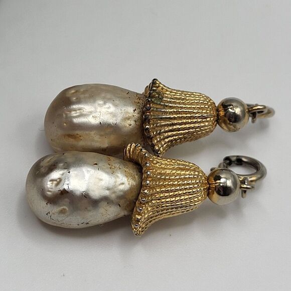 Set of 2 Pearl Tassel Drop Earring/Necklace addition 2in - Picture 3 of 5